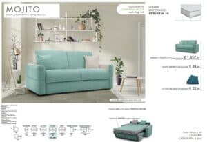 scheda tecnica letto aerre mojito