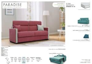 scheda tecnica letto aerre paradise
