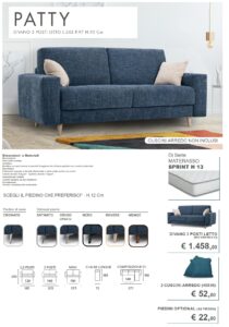 scheda tecnica letto aerre patty
